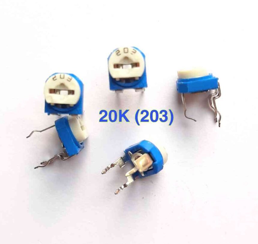 20K Preset Variable Resistor 203 30PCs » Electrical Learner