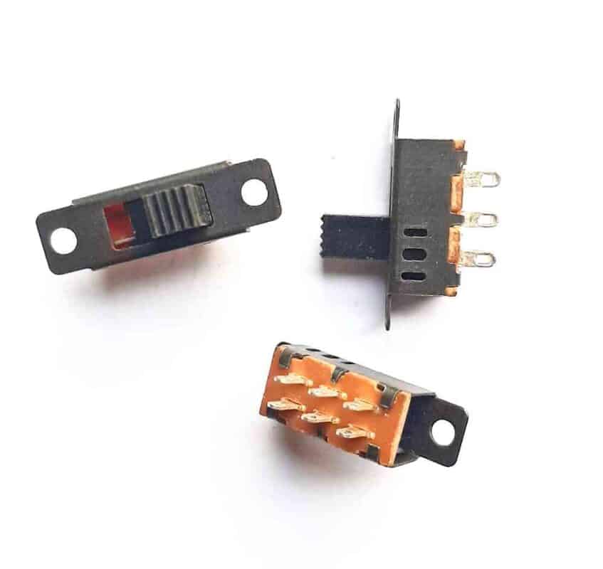 Slider Switch Rotation 8 Pin L-type Slider Switch Metel body - 5Pcs » ELCMART
