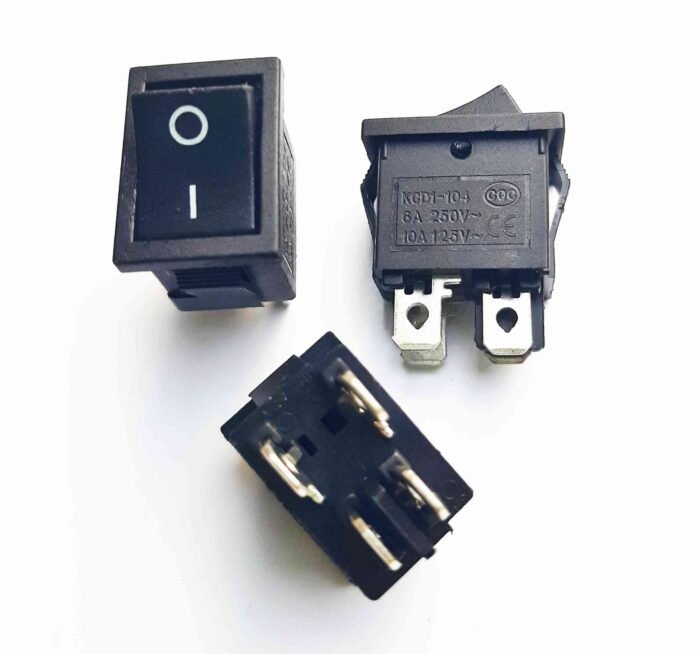 4 Pin On Off Switch KCD1-104 6A 250VAC