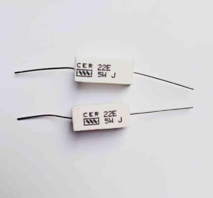 22 Ohm 5 Watt Wire Wound Resistor