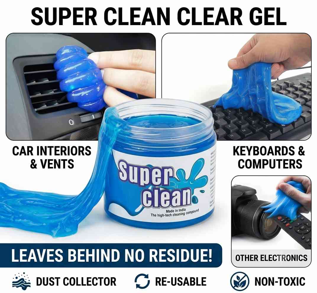 Cleaning Gel for Car, Computer, Mobile, Laptop & Windows – 160gm Cleaning Gel for Car