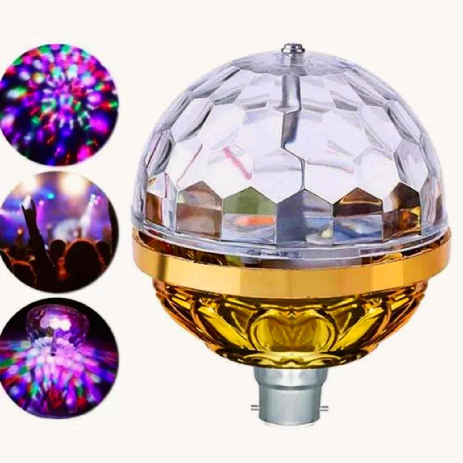 Multicolor DJ Light Bulb Rotating LED Disco Party & Diwali Light Multicolor DJ Light Bulb | Rotating LED Disco Party & Diwali Light