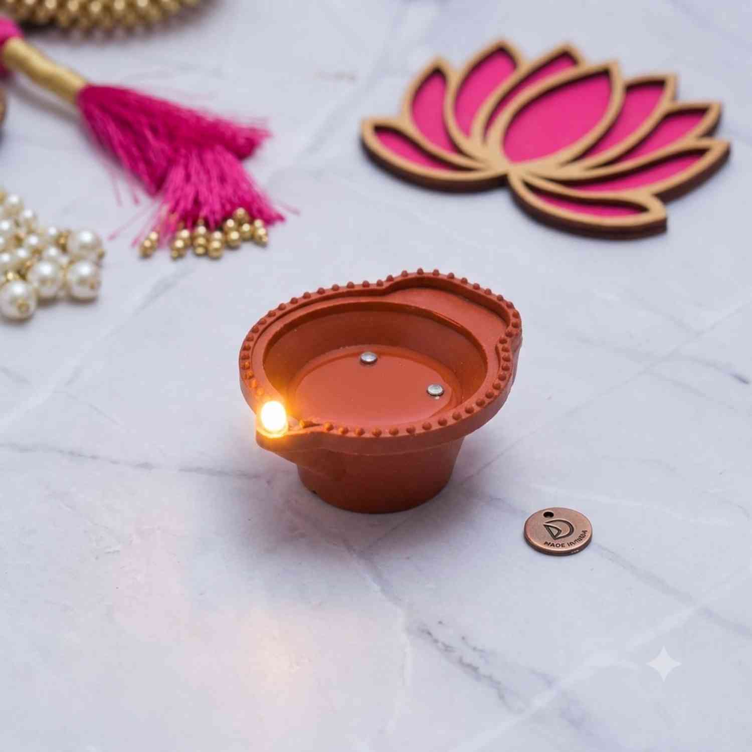 Water Sensor LED Diya (1Pc) Water Diya LED Light Water Sensor LED Diya (1Pc) Water Diya LED Light